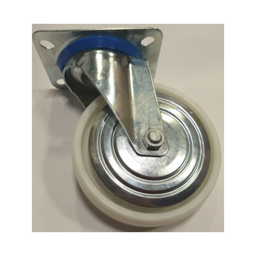 Roda Troli Nilon Putih China 6 inch Hidup