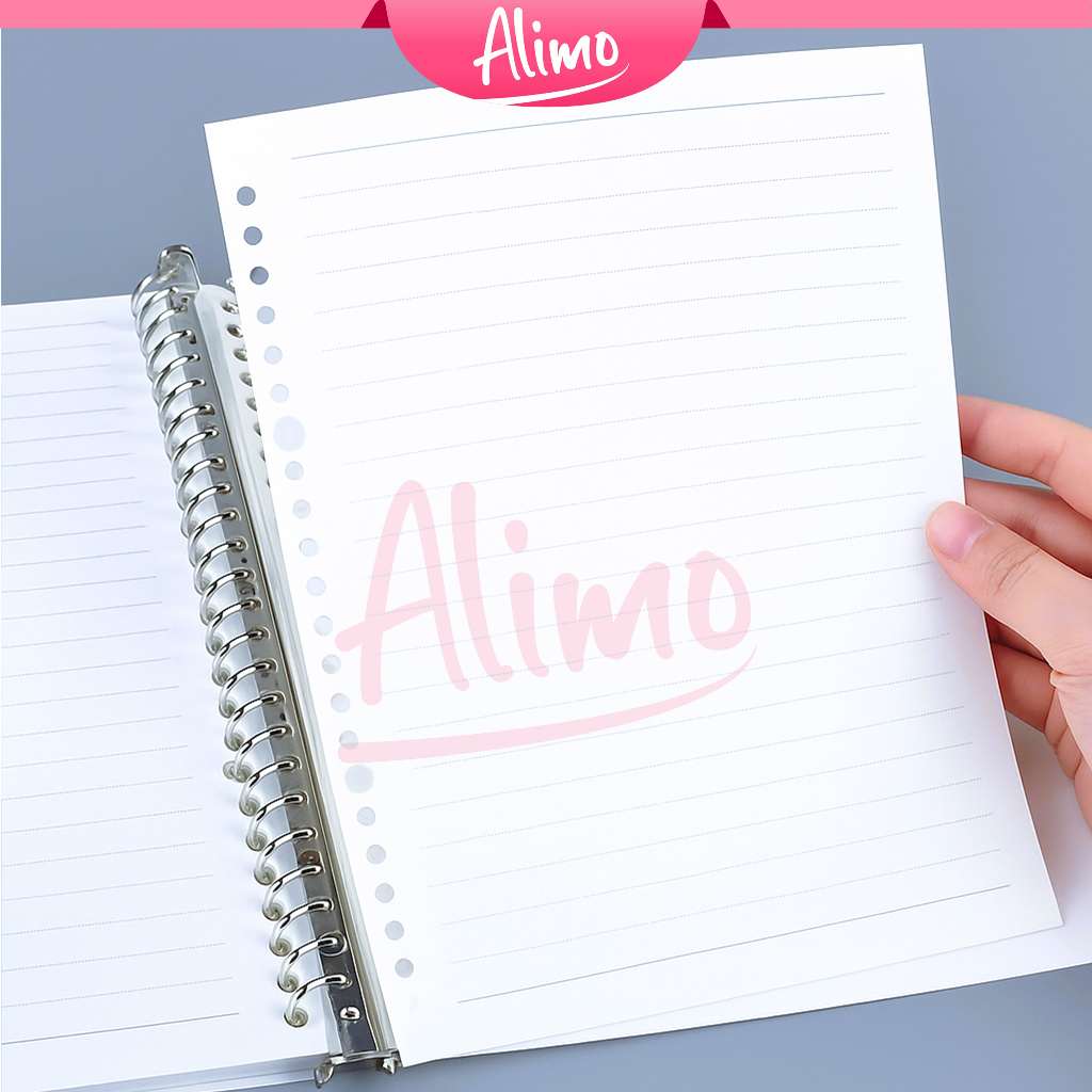 

Alimo Loose Leaf A5 Refil kertas putih garis dan Polos 20 Lubang 70gsm kertas isi 50 & 100 lembar