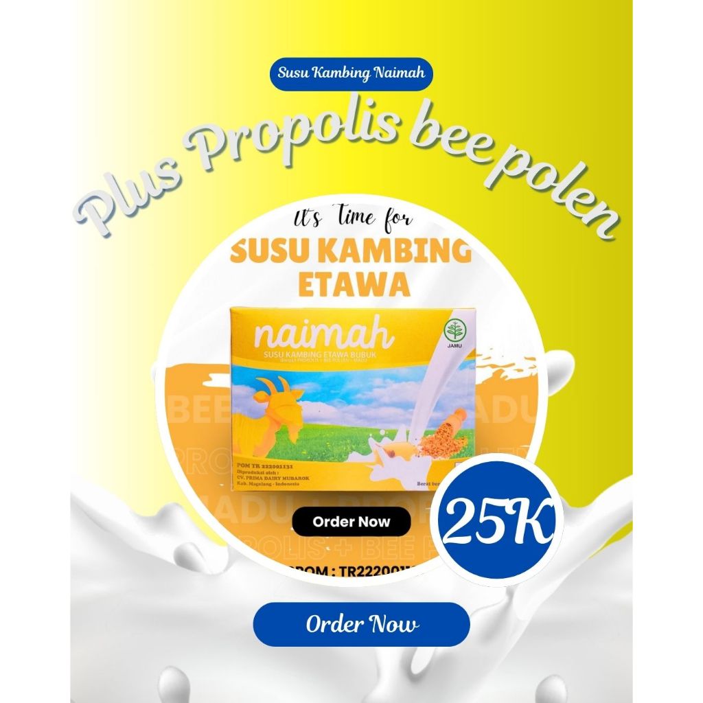

Susu kambing Etawa Naimah Asli Original Harga Promo isi 10 sachet