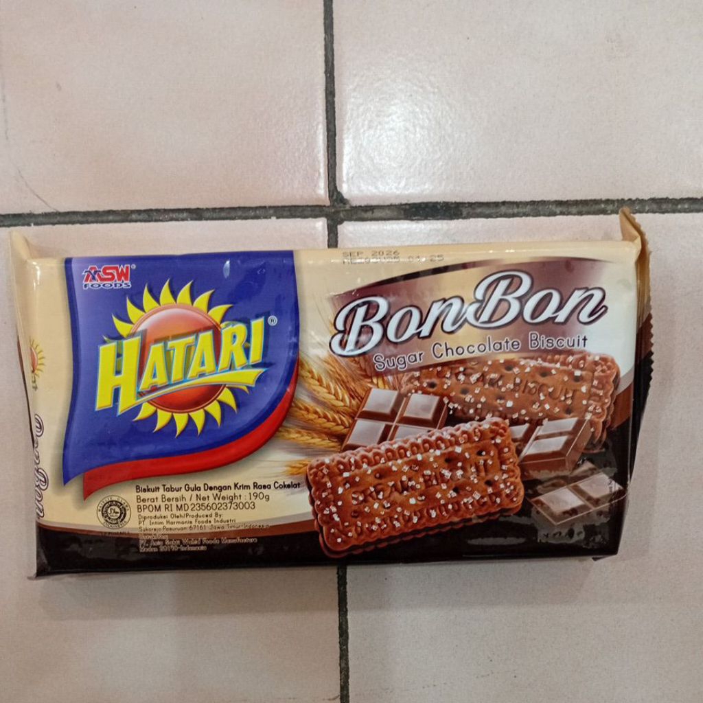 

Hatari BonBon Chocolate Biscuit 190gr 1 Bungkus