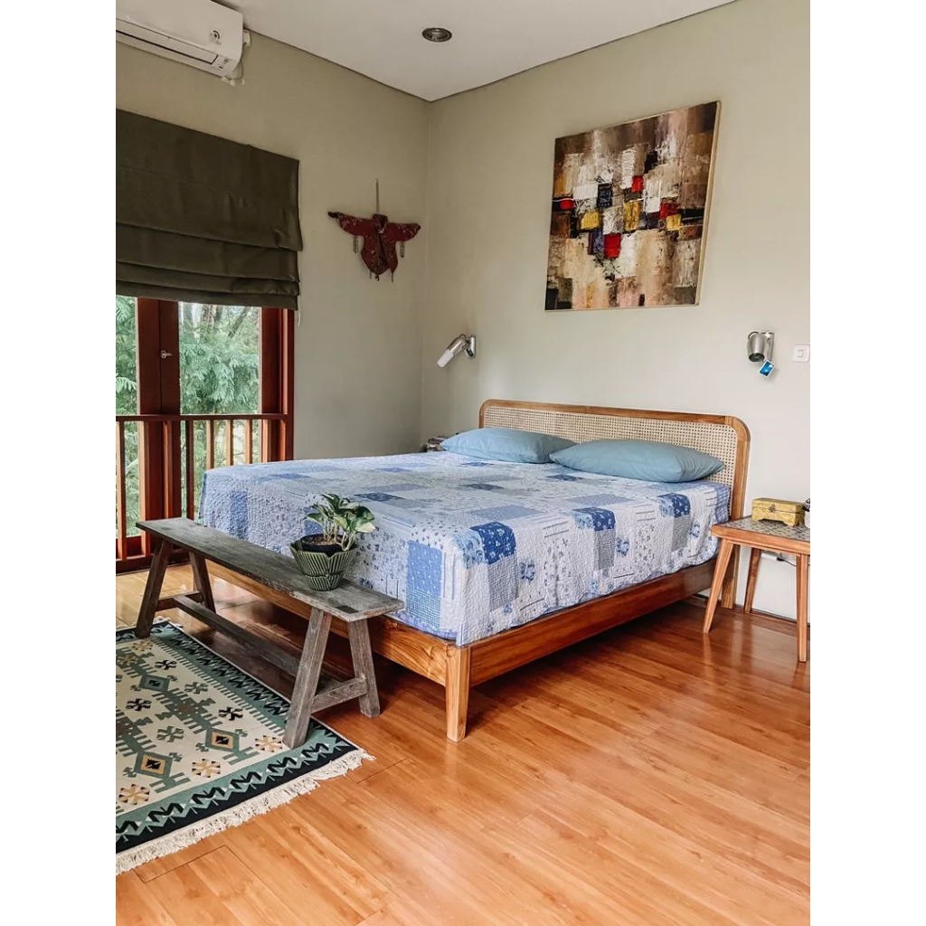 Tempat Tidur Rotan Kayu Jati  Furniture