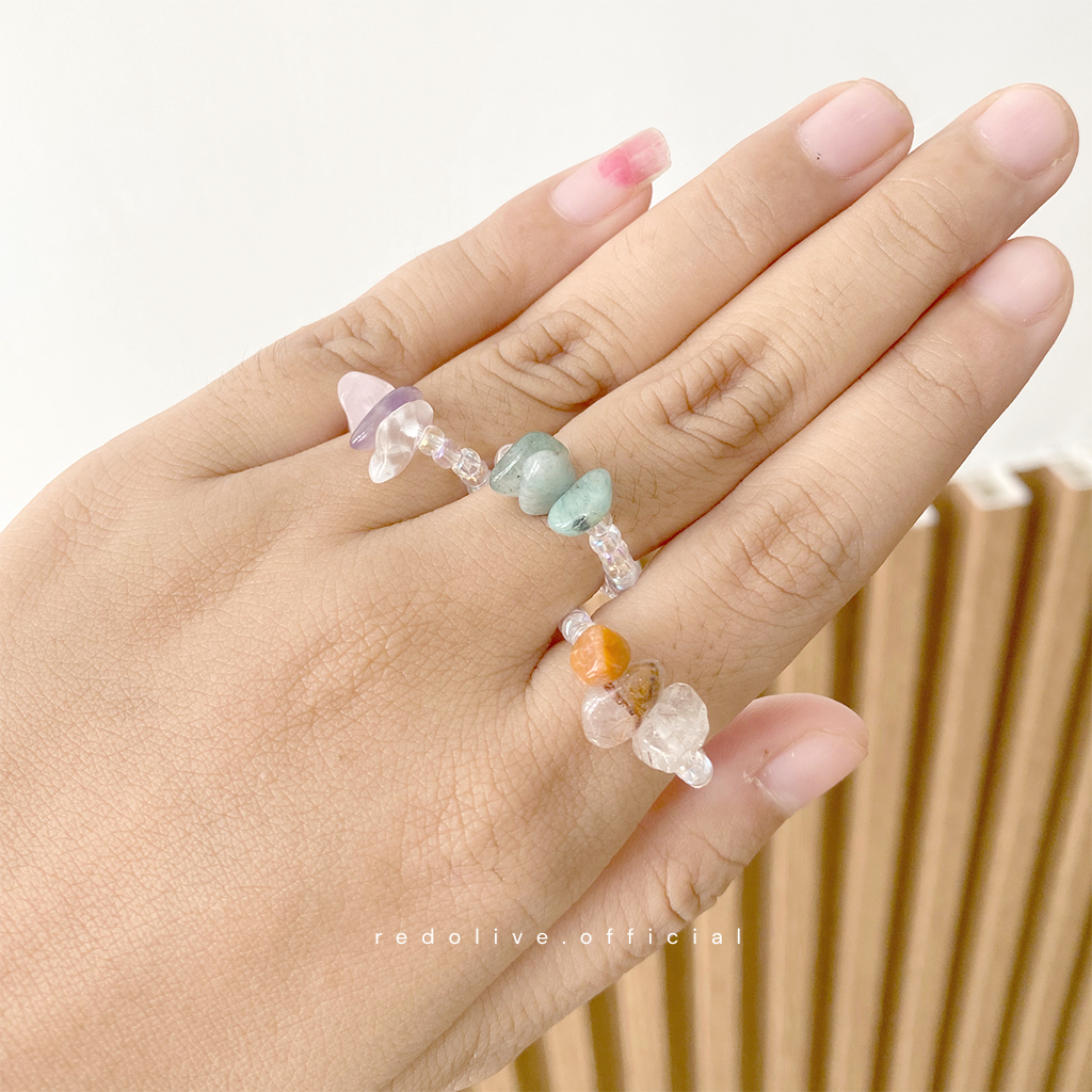 Cincin Mutiara Cincin Manik Variasi Batu Alam Asli by Redolive