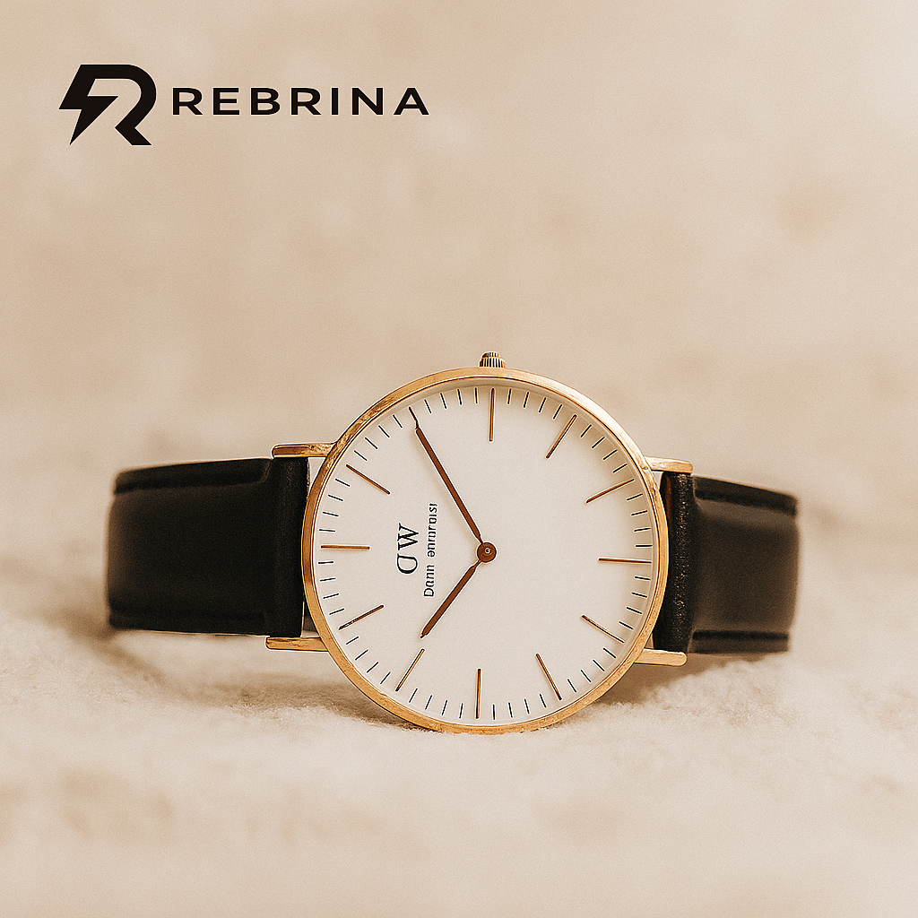 Jam Tangan Pria DW Original By Rebrina - Analog Tali Kulit Terbaru