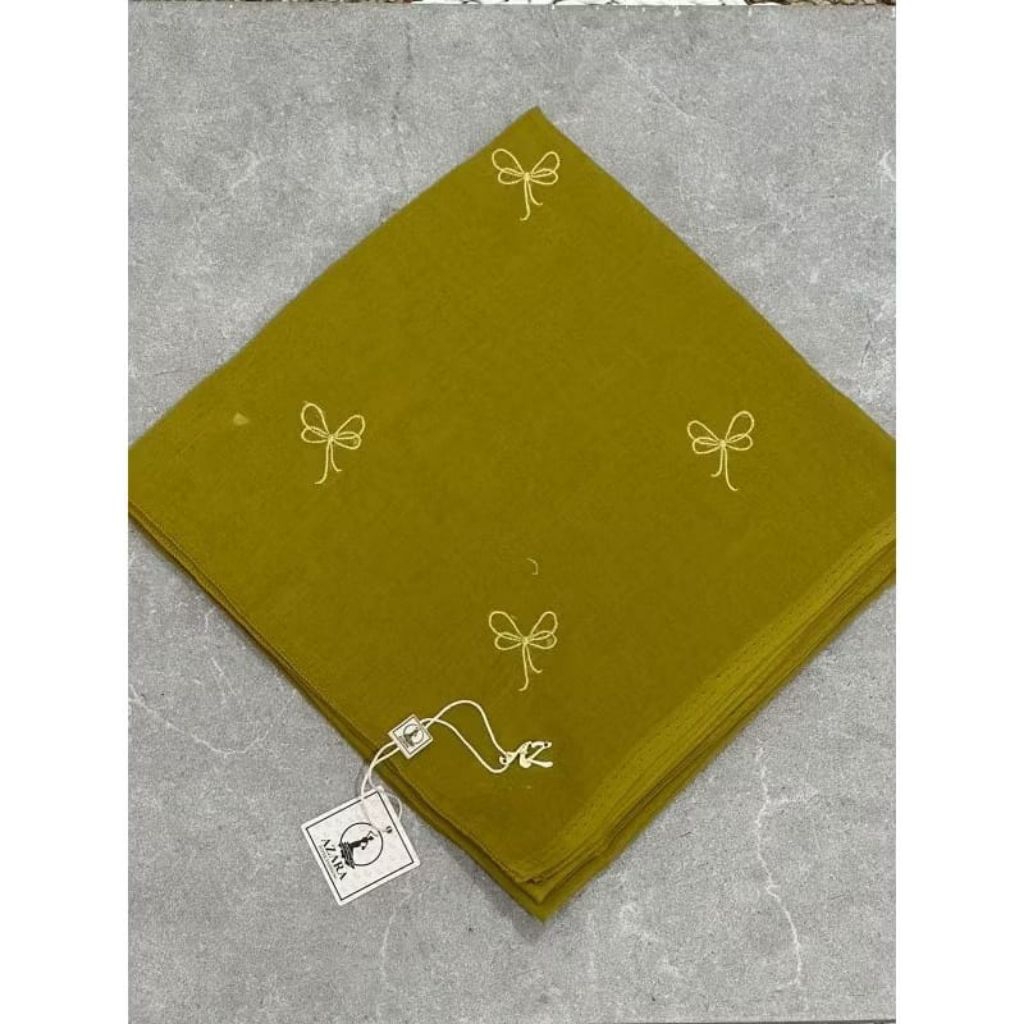 HIJAB PARIS BORDIR LOGO AZARA (PACKING POUCH/HIJAB) RIBBON/HIJAB COQUETTE LOGO AZARA