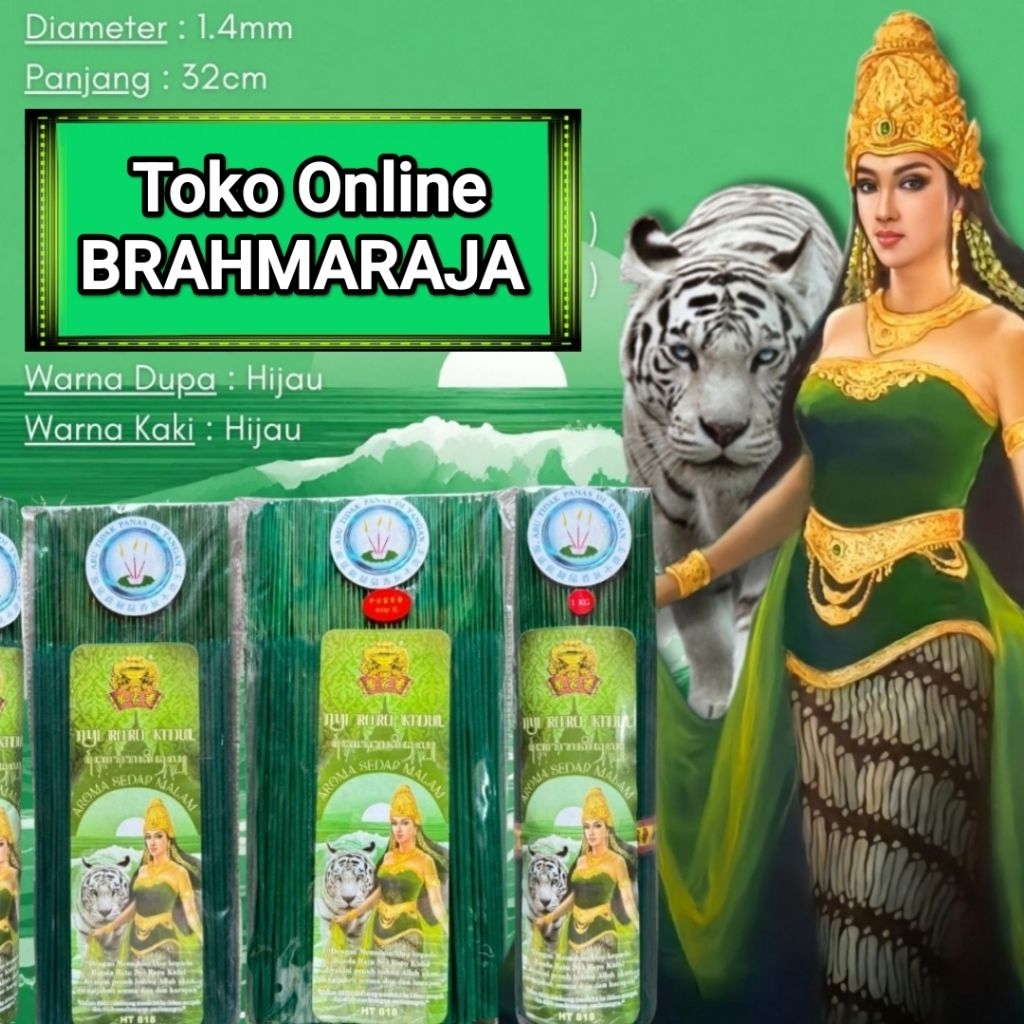 Dupa Warna Hijau Hio Wangi Aroma Bunga Sedap Malam Keraton Cap Ibu Ratu Kidul 300 gram