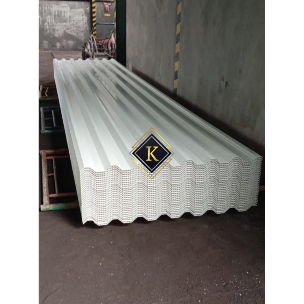 ATAP UPVC SKYDECK 1000 PANJANG 7 METER X 12 MM TWINWALL DOUBLE LAYER 2 PUTIH