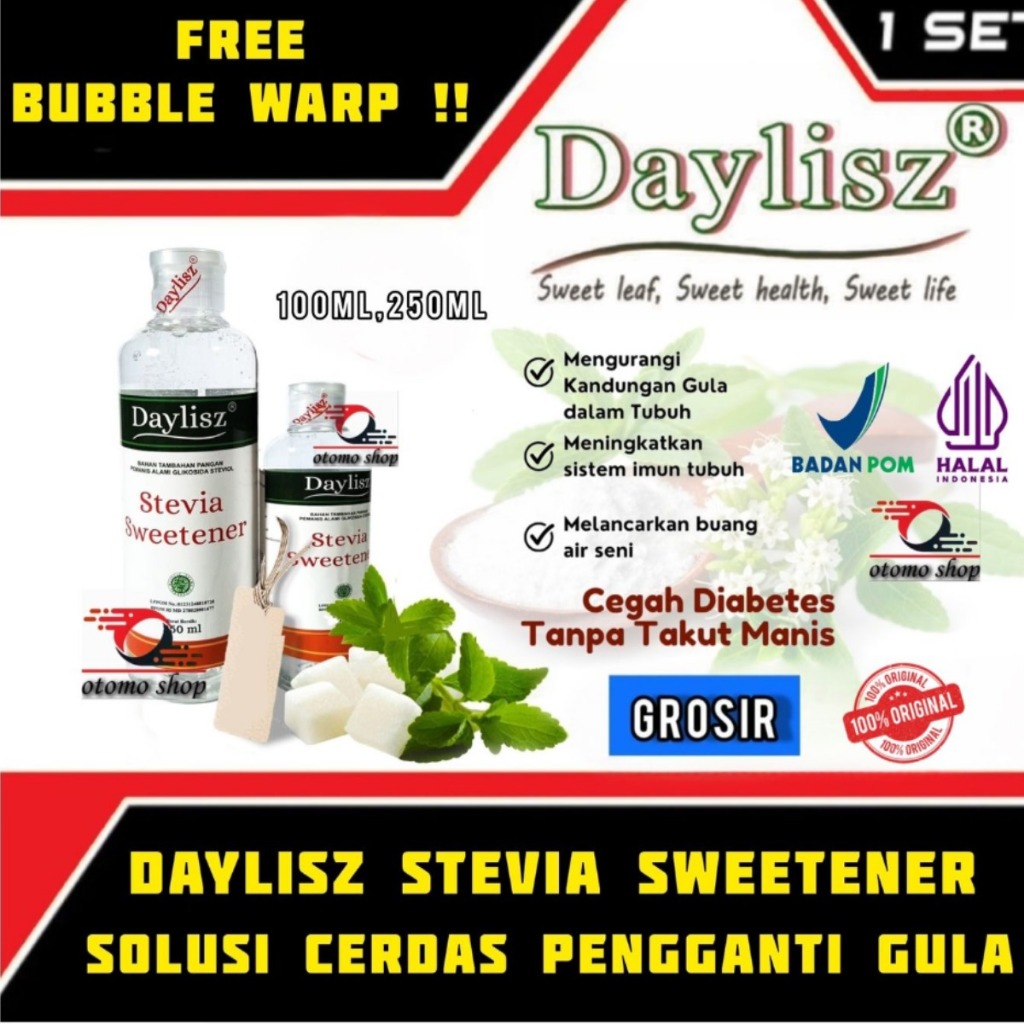 

Gula Cair Stevia Sweetener Daylisz 250ml Pemanis Stevia Natural Healty Food