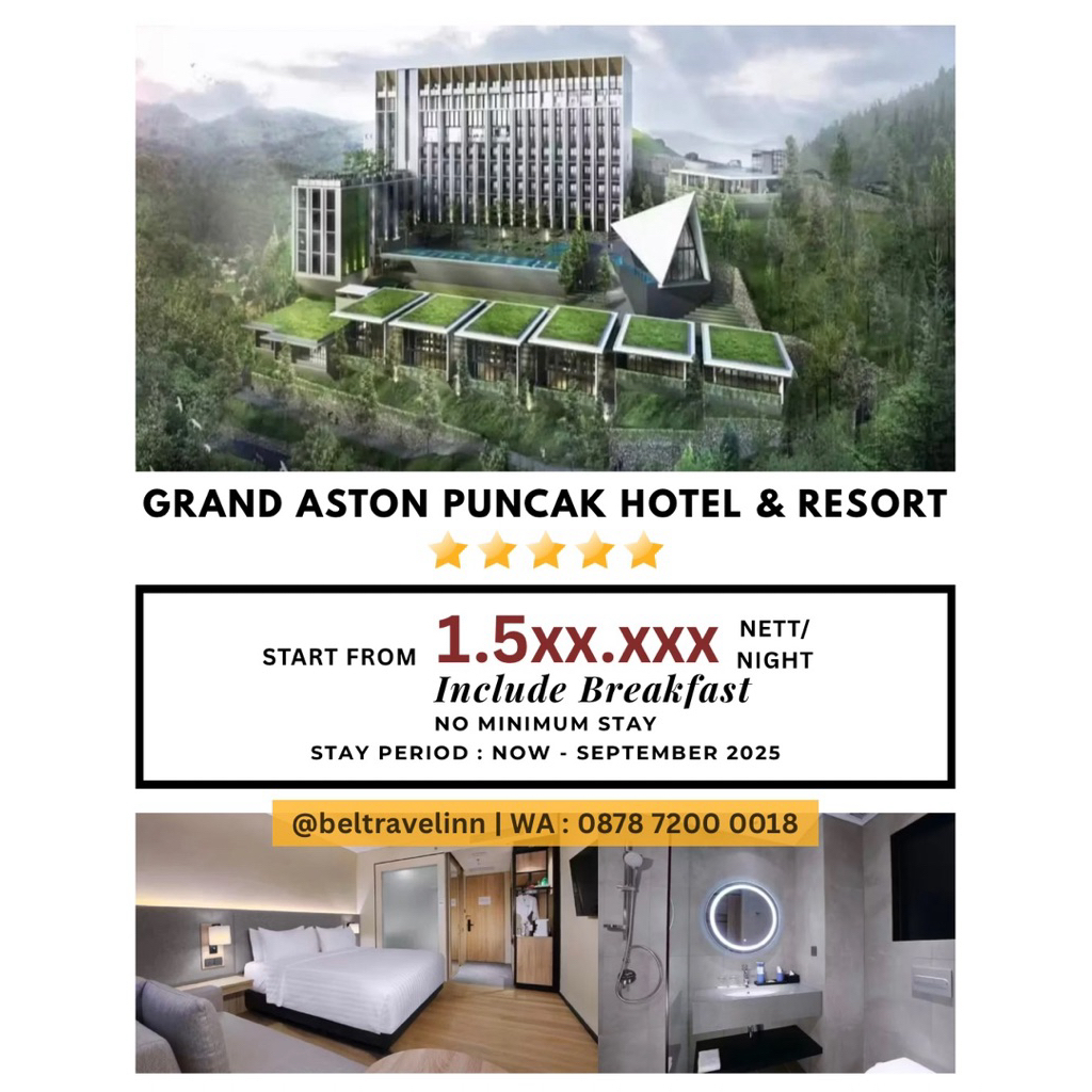 Voucher Hotel Grand Aston Puncak