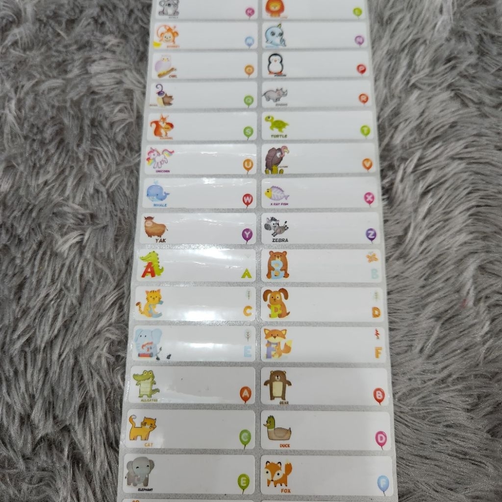 

STIKER NAMA WATERPROOF SIZE L/STIKER NAMA MOTIF ANIMAL/STIKER NAMA KARAKTER/STIKER NAMA TERBARU