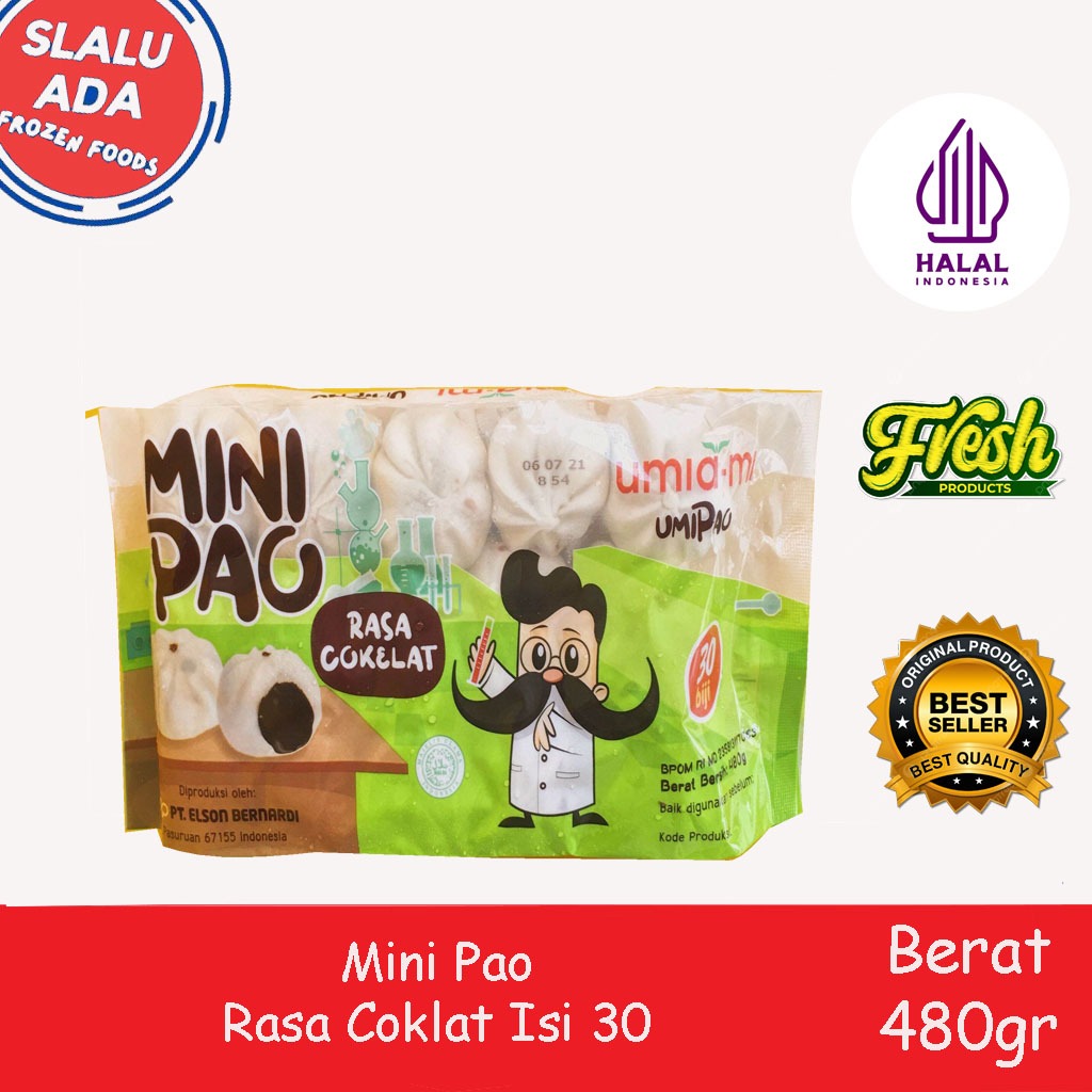 

Bapao mini pao rasa cokelat 480gr Isi 30 biji