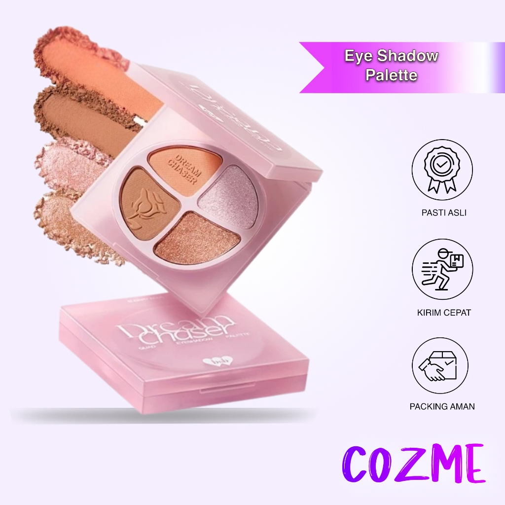 BNB Barenbliss Dream Chaser EyeShadow | High Pigmented 4 Warna Palet Eyeshadow Matte & Glitter Tahan