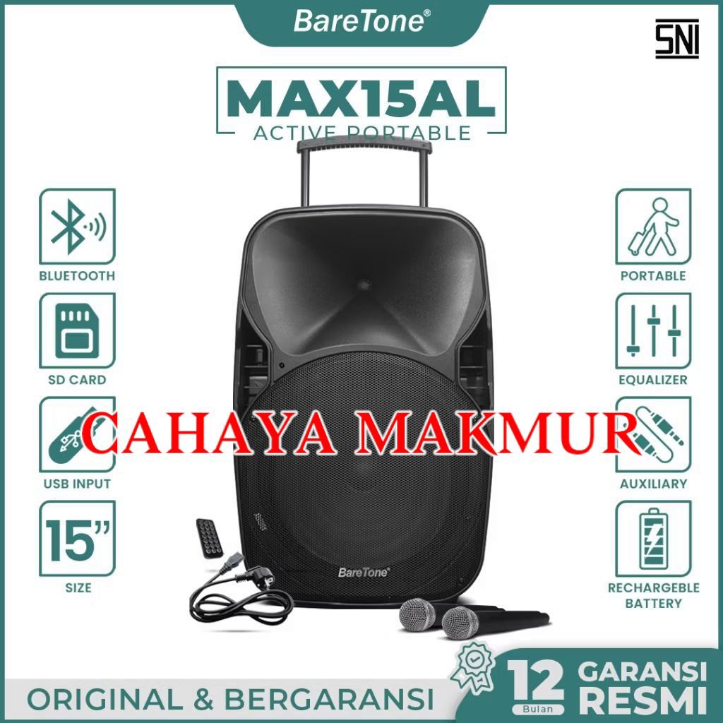 SPEAKER PORTABLE BARETONE 15 INCH MAX15AL SPEAKER MEETING