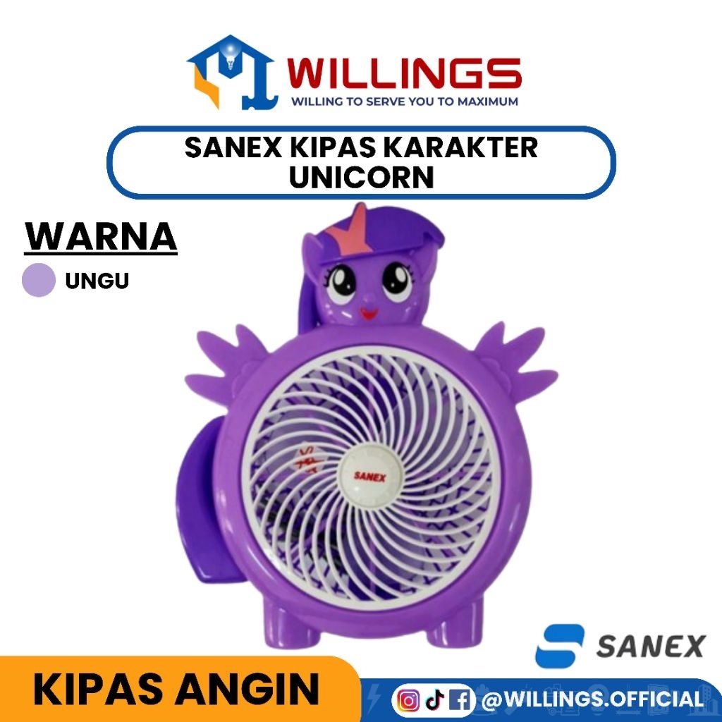 WILLINGS - SANEX KIPAS ANGIN KARAKTER UNICORN MEJA