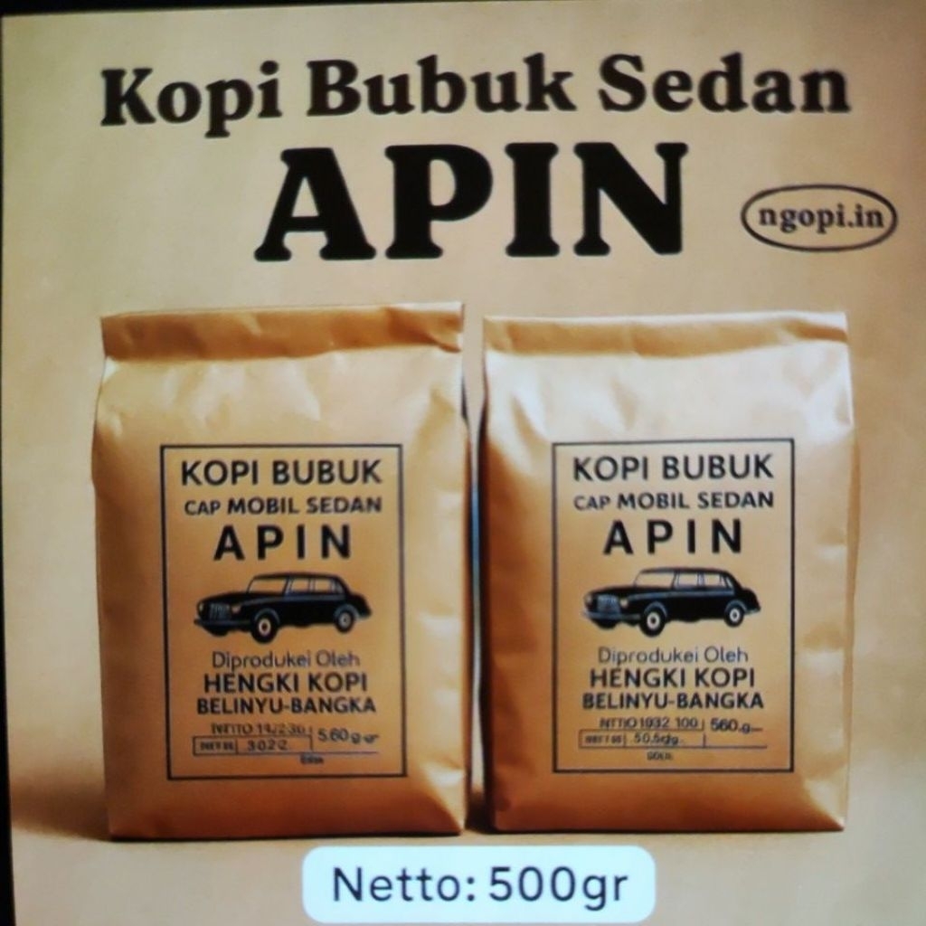

Kopi Bubuk - Cap Mobil Sedan Apin - 500gr