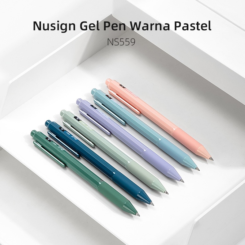

Deli Nusign Gel Pen / Pulpen Gel Cetek 0.5mm Tinta Hitam Warna Pastel NS559