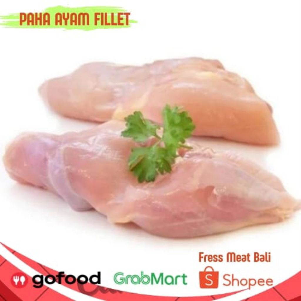 

Paha fillet ayam segar tanpa kulit dan tulang - Fresh chicken leg boneless skin off (1kg)/best chicken