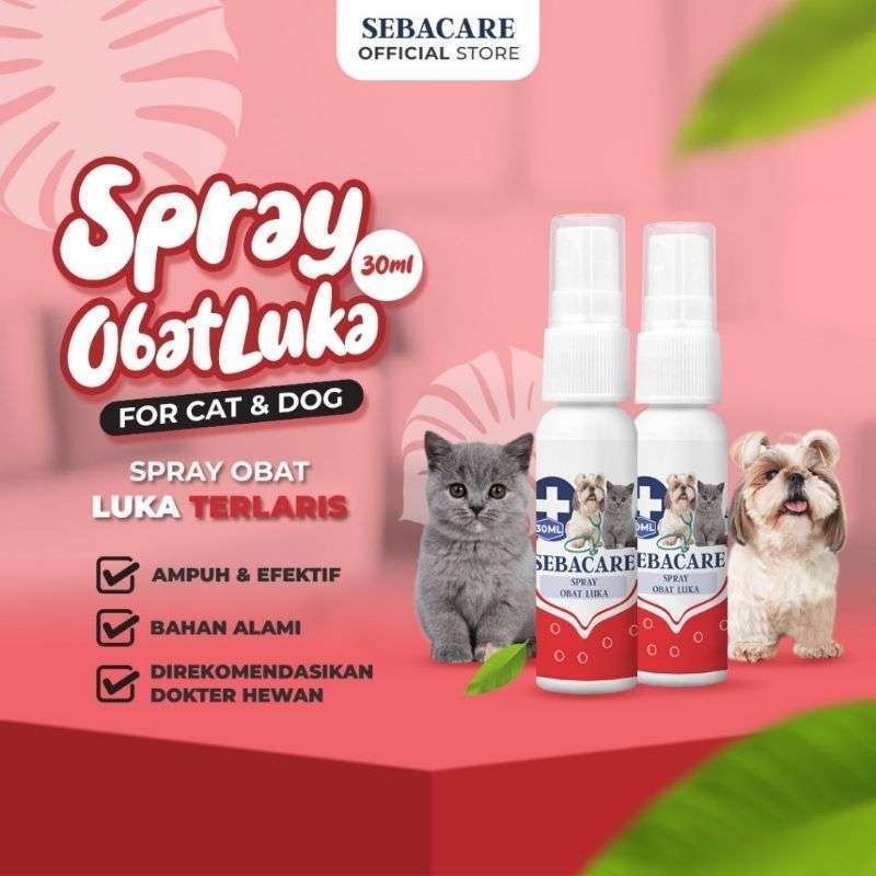(The Claw) SEBACARE Obat Spray Kucing Luka Basah Bakar Koreng / Obat Luka Kucing