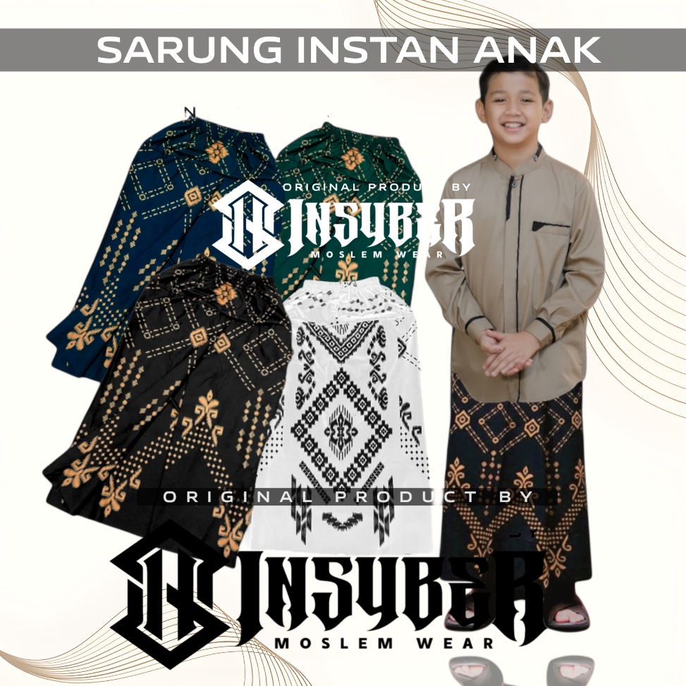 KODE P26Y Sarung Instan Anak LakLaki  Sarung Karet Anak  Bahan Halus S M L XL 213 Tahun