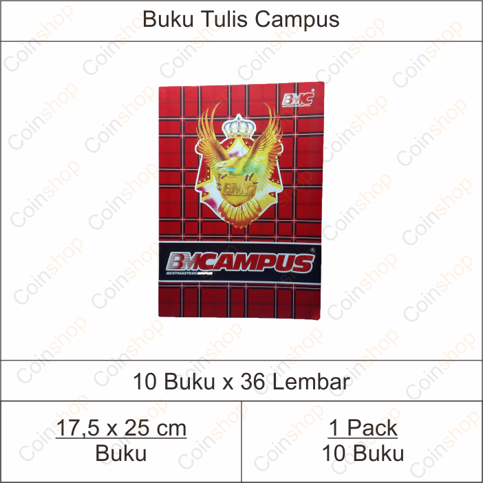 

10 Pcs BMCampus BMC Buku Tulis Campus 36 Lembar