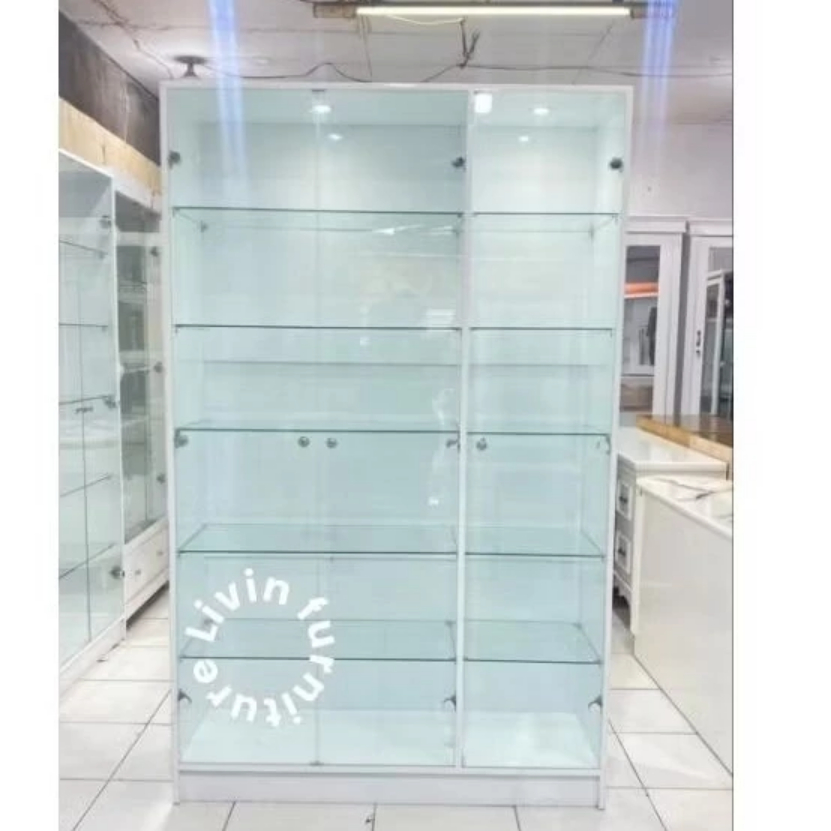 lemari pajangan kaca/lemari tas/rak sepatu/lemari hias 1 pintu/ 2pintu/3pintu/4pintu