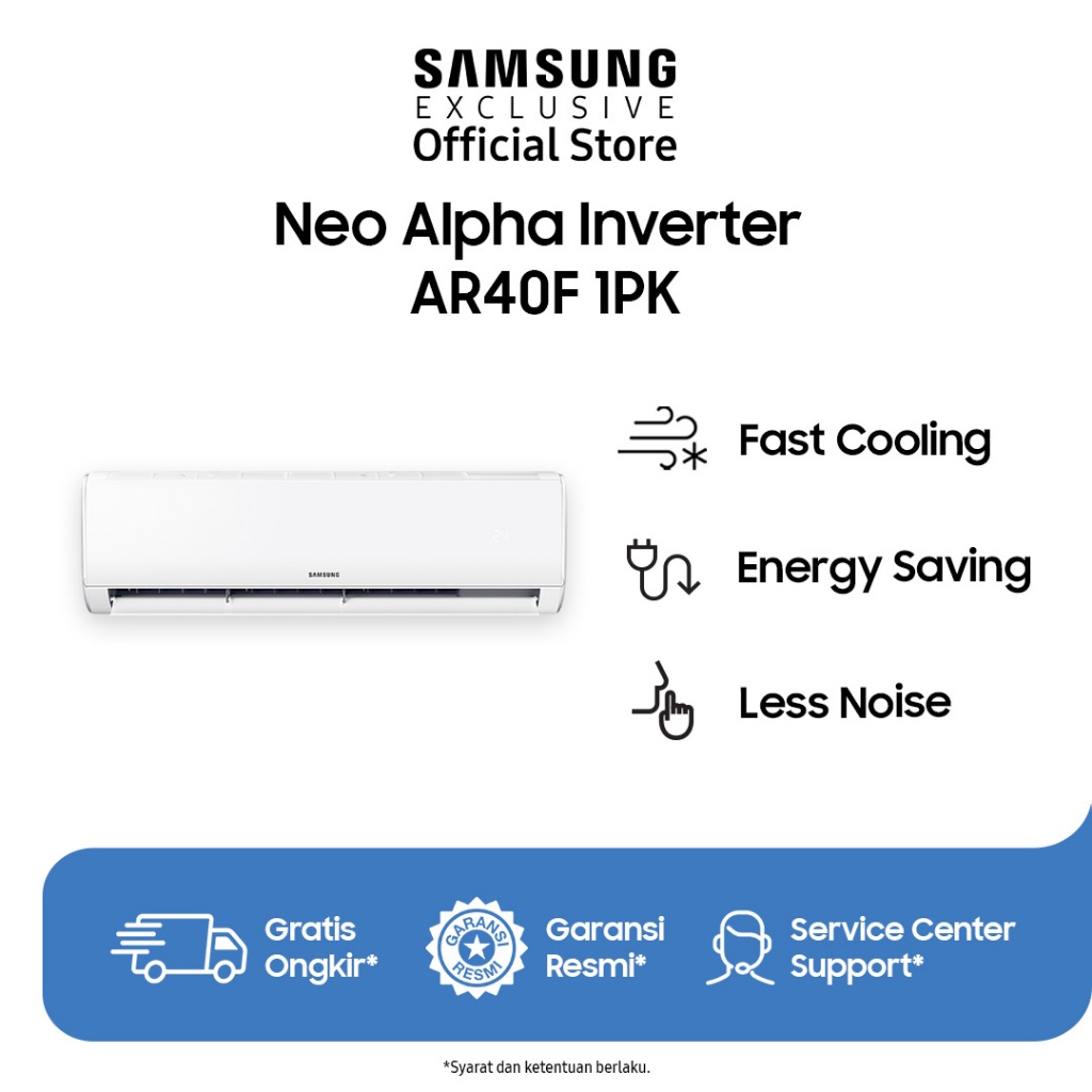 Samsung Neo Alpha Inverter AC 1PK AR40F | Fast Cooling | Less Noise | AR40F09D0AMNSE