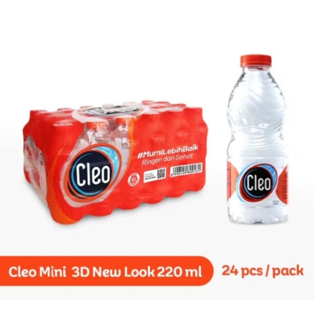 

cleo botol kecil 220 ml 24 pcs
