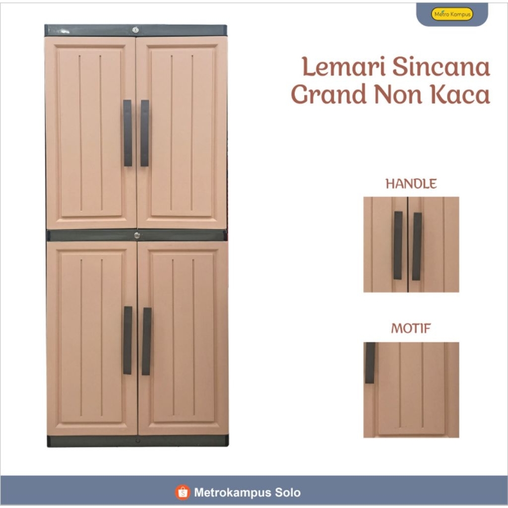 Lemari Sincana Grand Non-Kaca/Lemari Pakaian/Lemari Sincana
