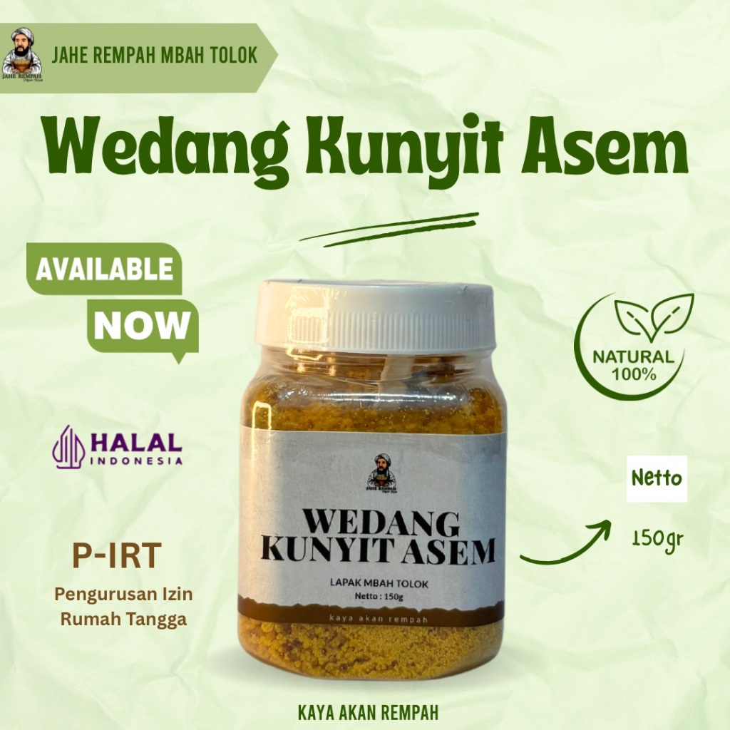 

WEDANG KUNYIT ASEM INSTAN UNTUK MENINGKATKAN DAYA TAHAN TUBUH