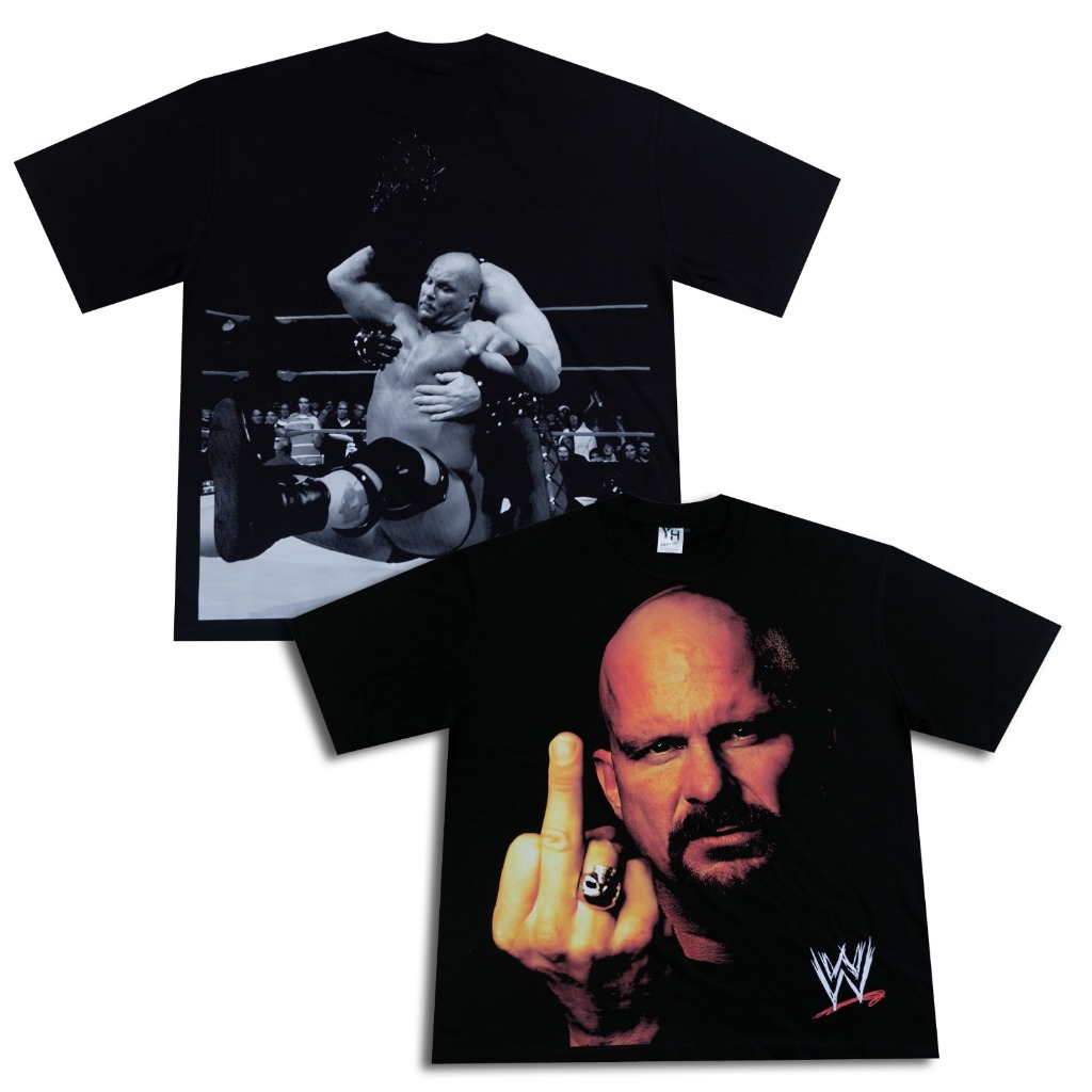 BIG OVERSIZE T-SHIRT STONE COLD STEVE AUSTIN SMACKDOWN YHBOOTLEG