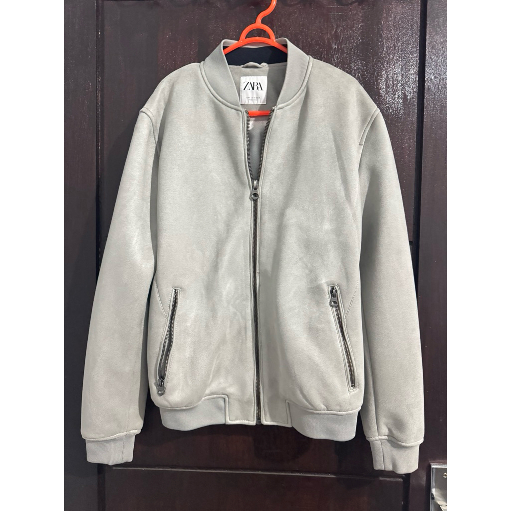 Zara Suede Bomber Jacket