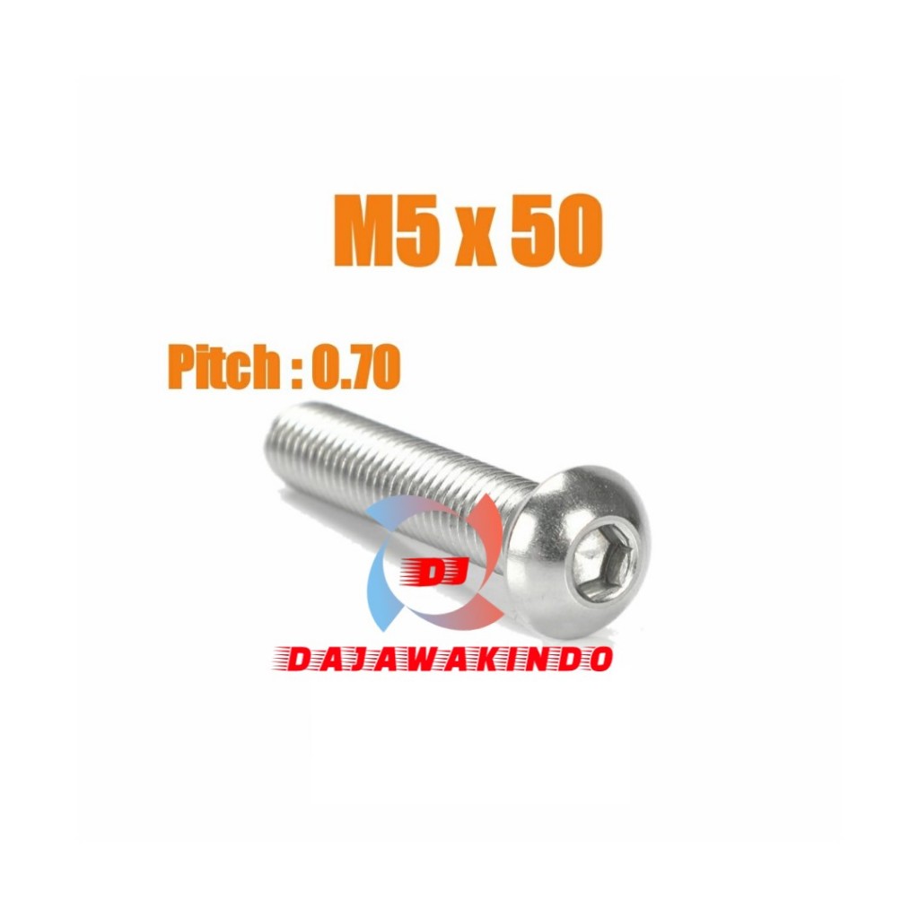 Baut L Button M5 x 50 / Baut Button L M5 x 50 SUS 304