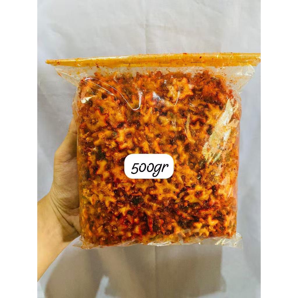 

Seblak kerupuk bintang pedas daun jeruk