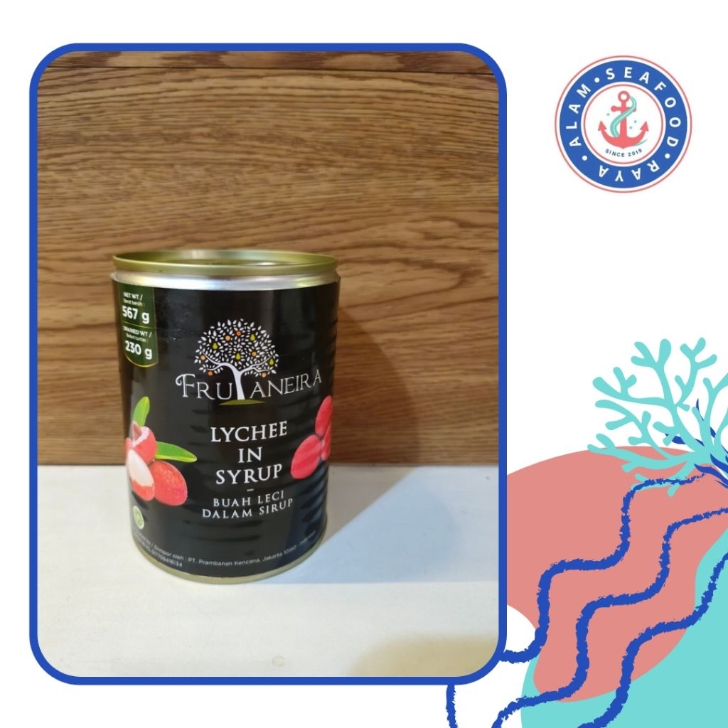 

Frutaneira Lychee in Syrup 567gr Buah Lychee Kaleng Buah Leci Kaleng