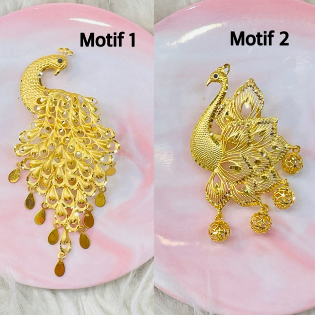 bros bross merak terbaru cantik elegant mewah emas asli kadar 700 & 875