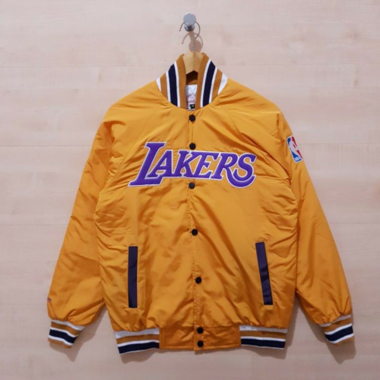 KODE G69A Jaket Varsity NBA LAKERS Heavyweight