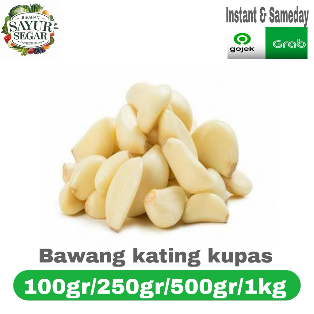 

Bawang kating kupas 100gr/250gr/500gr/1kg murah instant