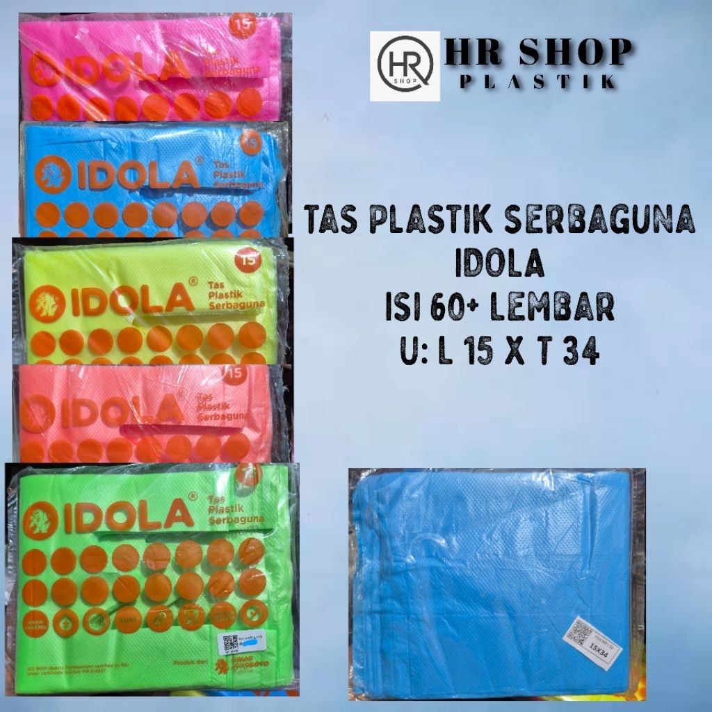 Tas Plastik Serbaguna - Warna - IDOLA isi 60+ Lembar - Muraahhh.. 