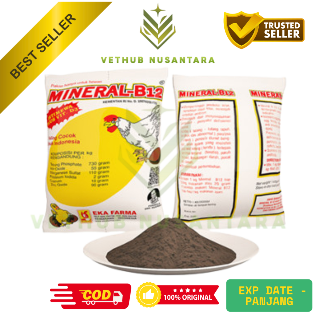 MINERAL B12 1 KG Ayam Eka Farma - Vitamin Mineral Ayam Petelur Pejantan / Mineral B12
