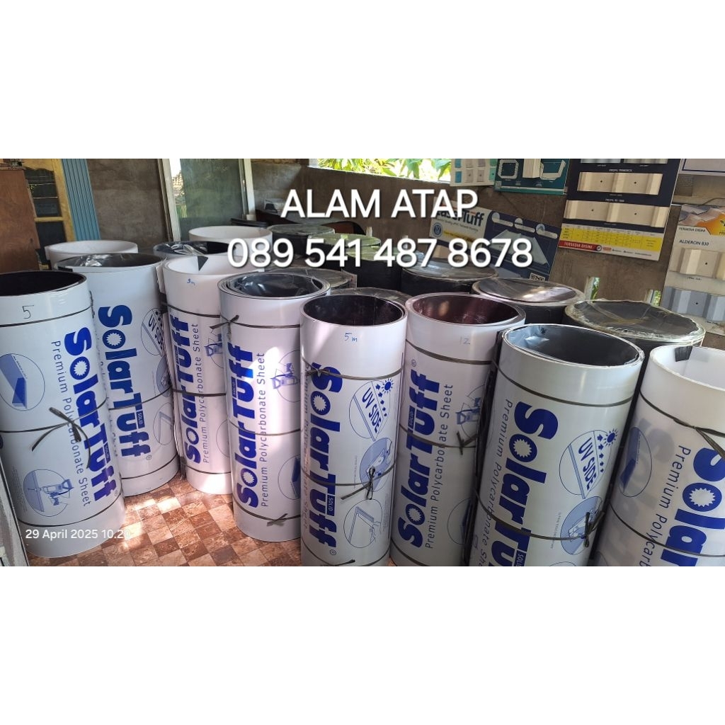 Solarflat Solar Flat Solartuff Solid Flat Atap Bening Transparan Embossed 1.2mm 3mm 6mm Semarang