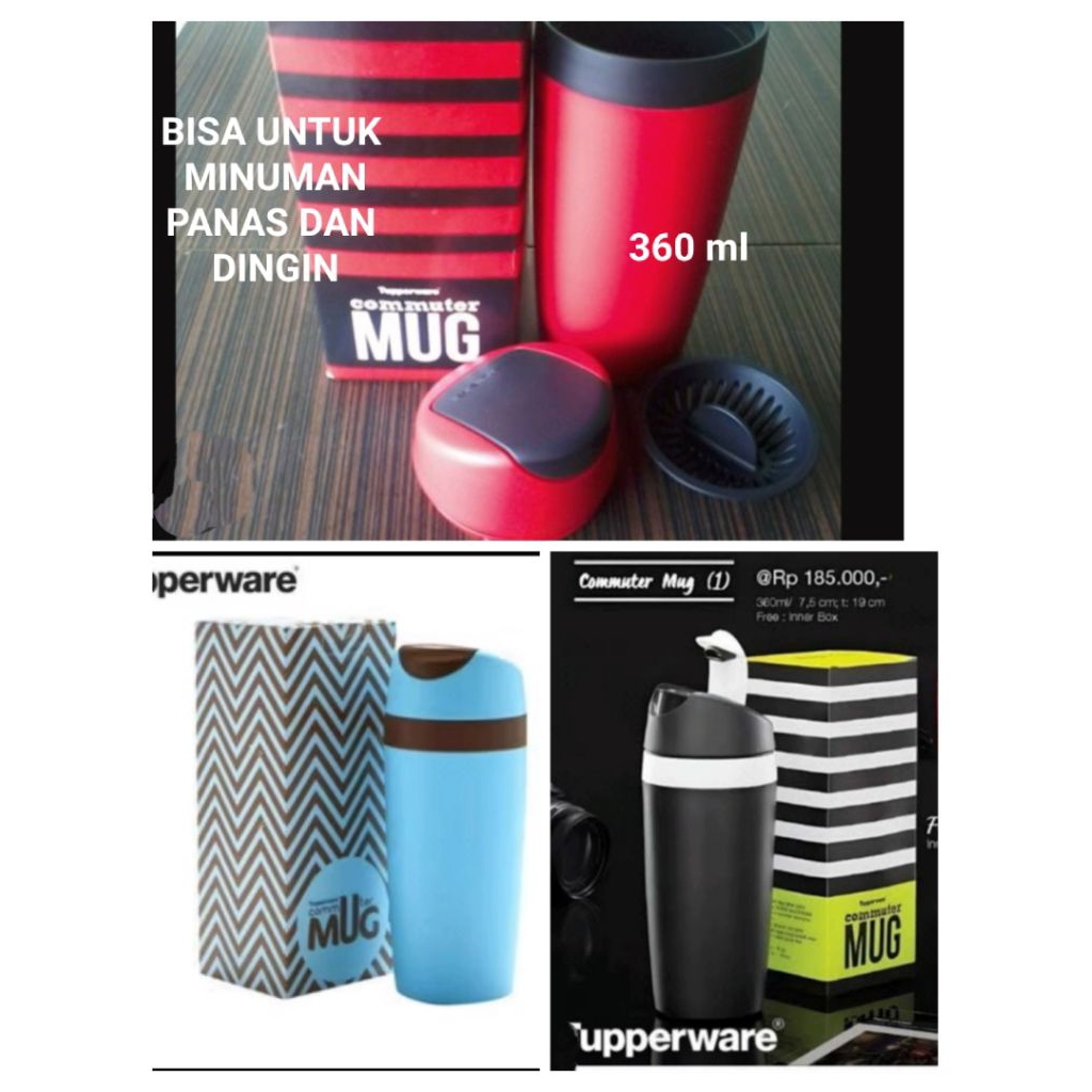 Co muter  Mug Termos Tupperware 360 ml Bisa untuk minuman panas dan dingin 1 pcs