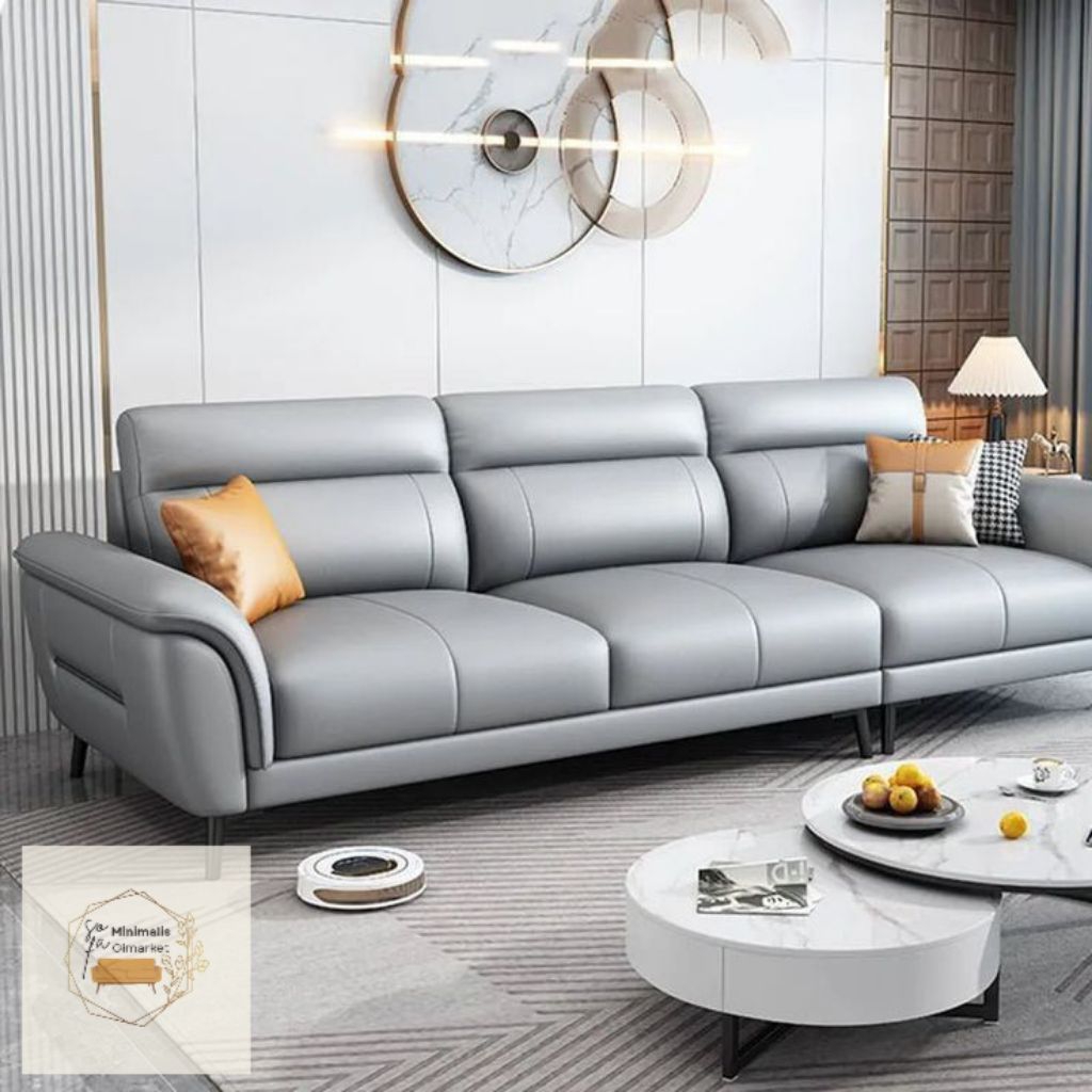 (Free Bantal) Sofa Single Mewah Sofa Single Kulit Sintetis Sofa Single Ruang Tamu