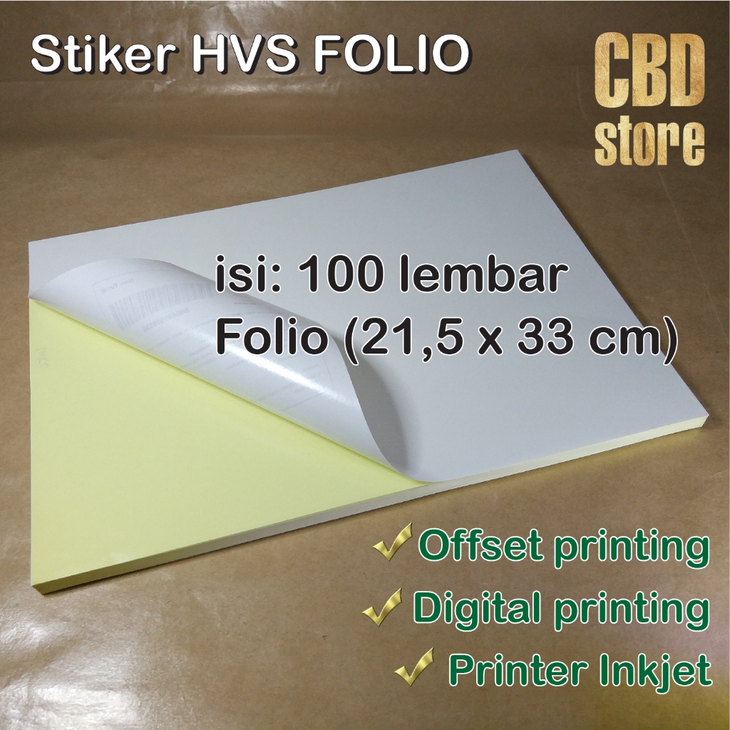 

Stiker HVS Folio 100 lembar