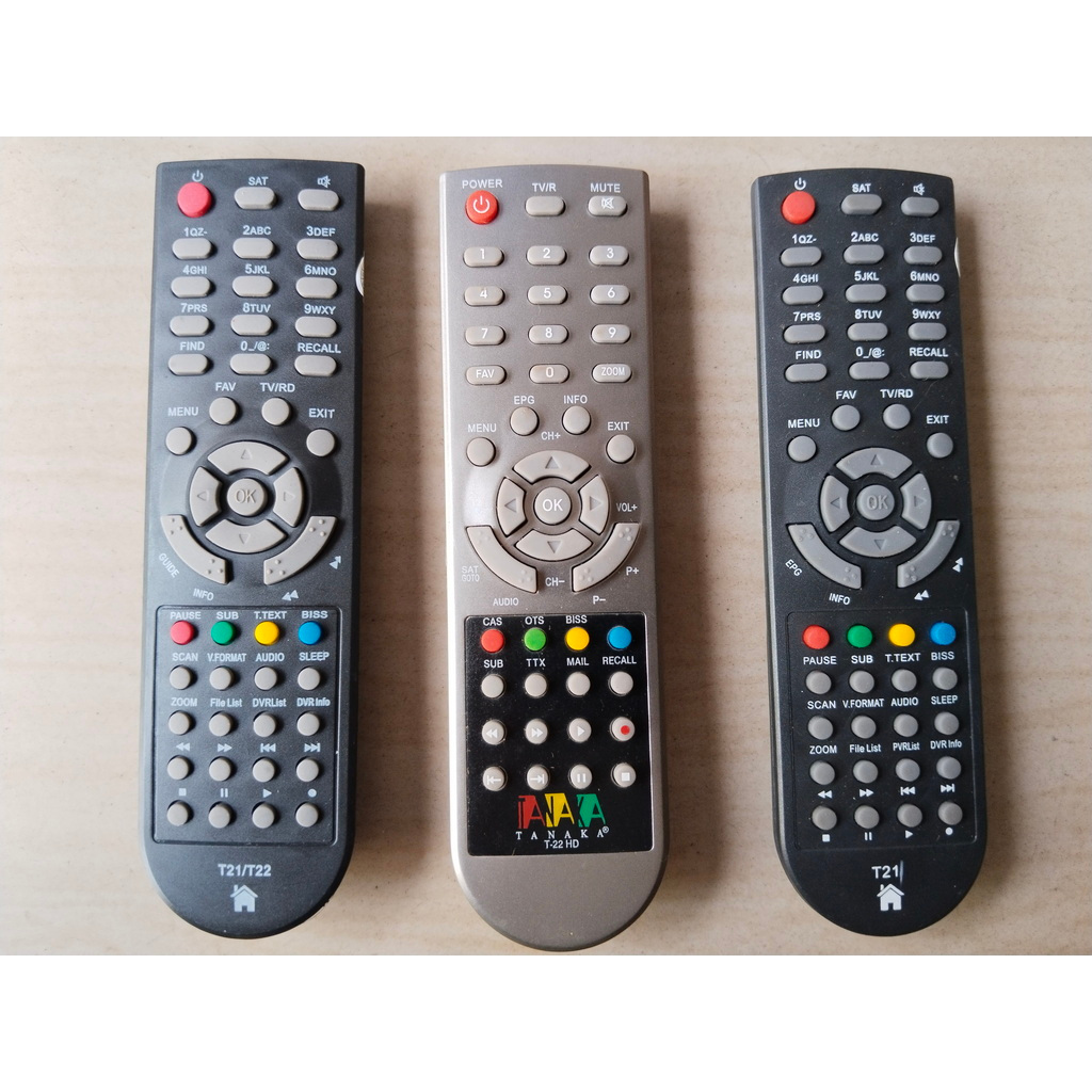 Remote Control untuk Receiver TANAKA Samurai/Sakura/Jurassic T21 /T22