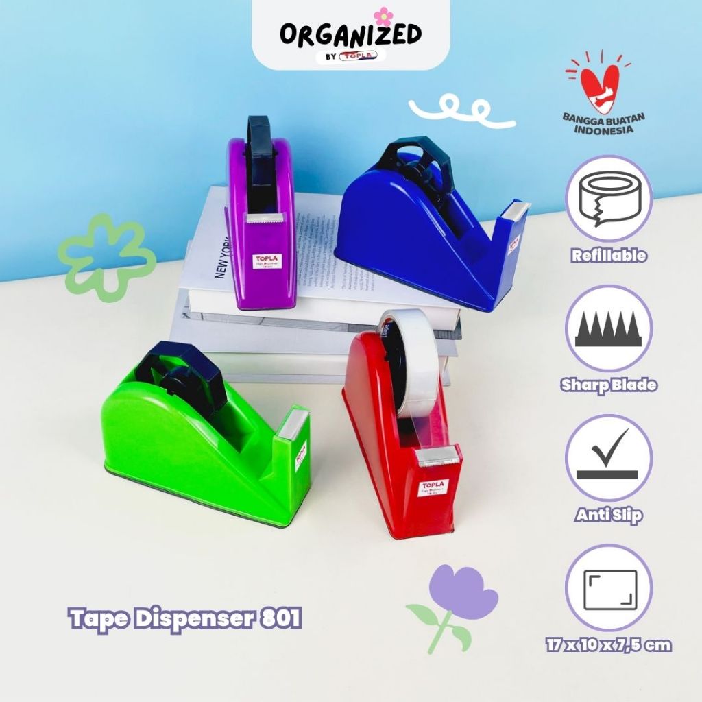 

Tape Dispenser 801 wadah isolasi solatip Topla