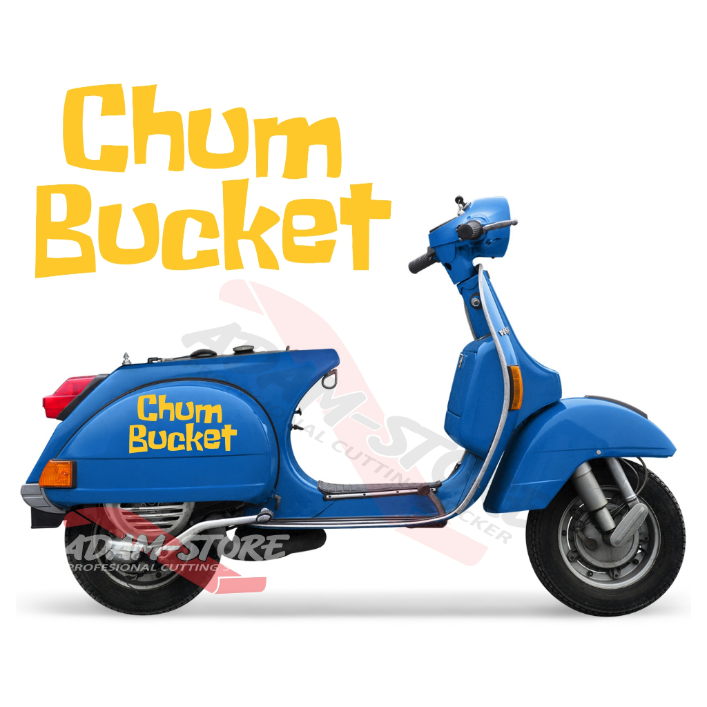 CH22 Sticker motor vespa px / stiker Chum Bucket / stiker striping vespa px / stiker motor vespa px