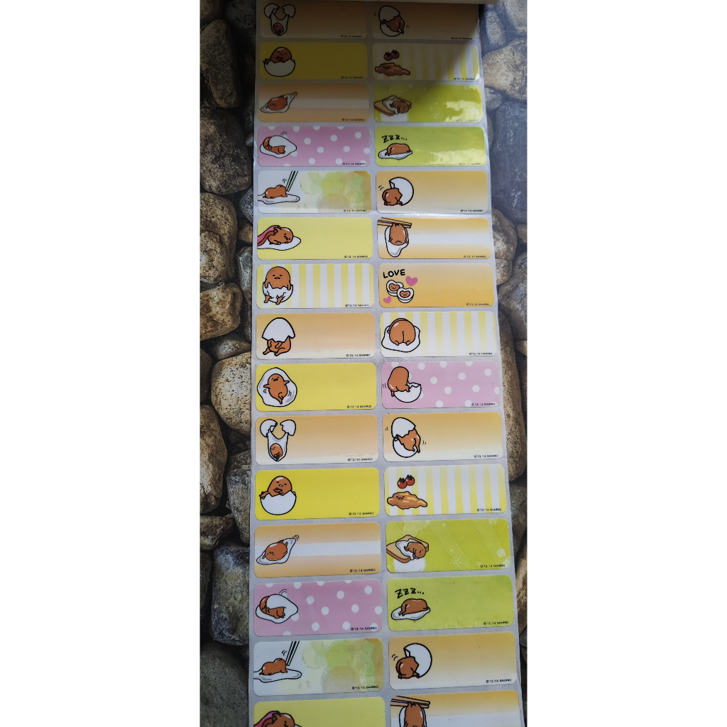 

STIKER NAMA STICKER LABEL NAME WATERPROOF ANTI AIR GUDETAMA