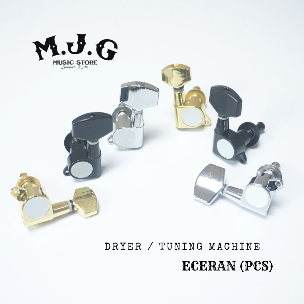 Dryer tuning machine tuner gitar akustik or elektrik eceran bijian chrome hitam gold