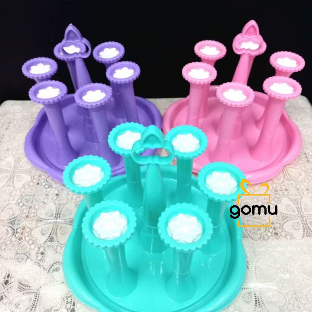 Tempat gelas golden daisuki / Stand gelass isi 6 sekat