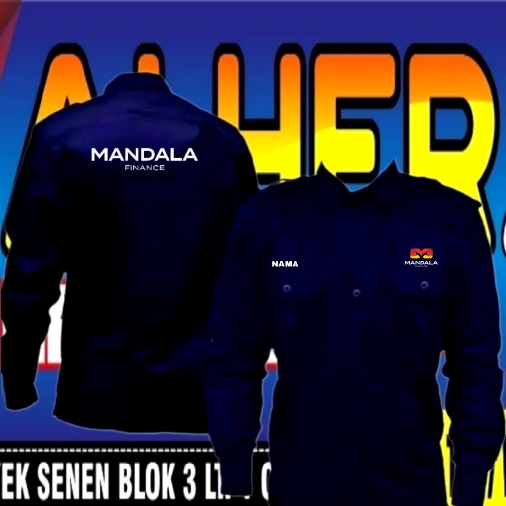 kemeja Mandala finance baju Mandala finance seragam Mandala finance Pdh Mandala finance kemeja kerja