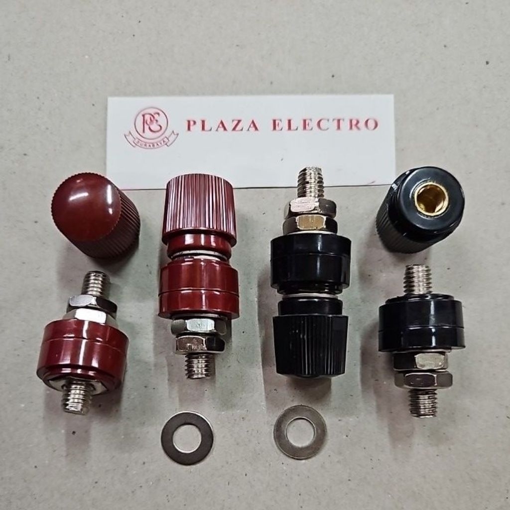 BINDING POST BIDING POST 555 1 SET MERAH HITAM KUALITAS BAIK